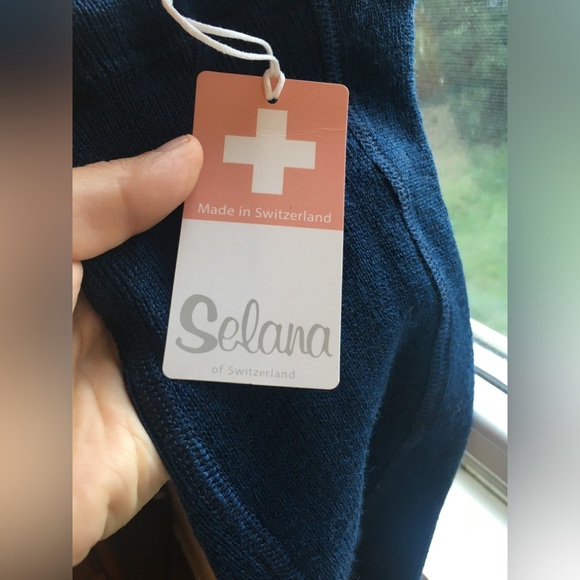 MamaOwl Selana baby merino/cotton tights - marine blue! - Picture 5 of 6